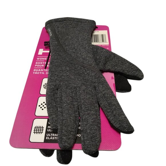 HEAD Women's Size Medium Gray Touchscreen Running Gloves Sensatec High Grip NEW - Picture 1 of 5